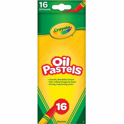 Crayola Oil Pastels: Opaque Colors - 16 Assorted Shades - Pastels / Pastel Sticks