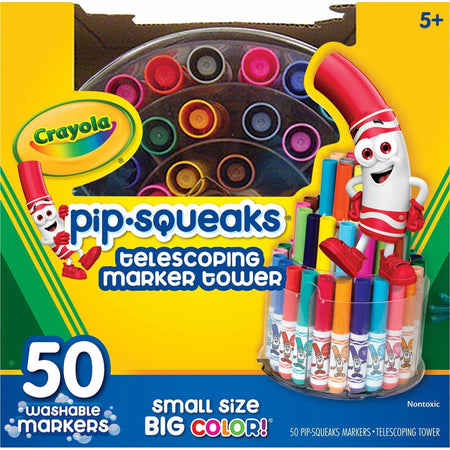 Crayola Pip-Squeaks Telescoping Marker Tower: 50 Washable Markers - Art