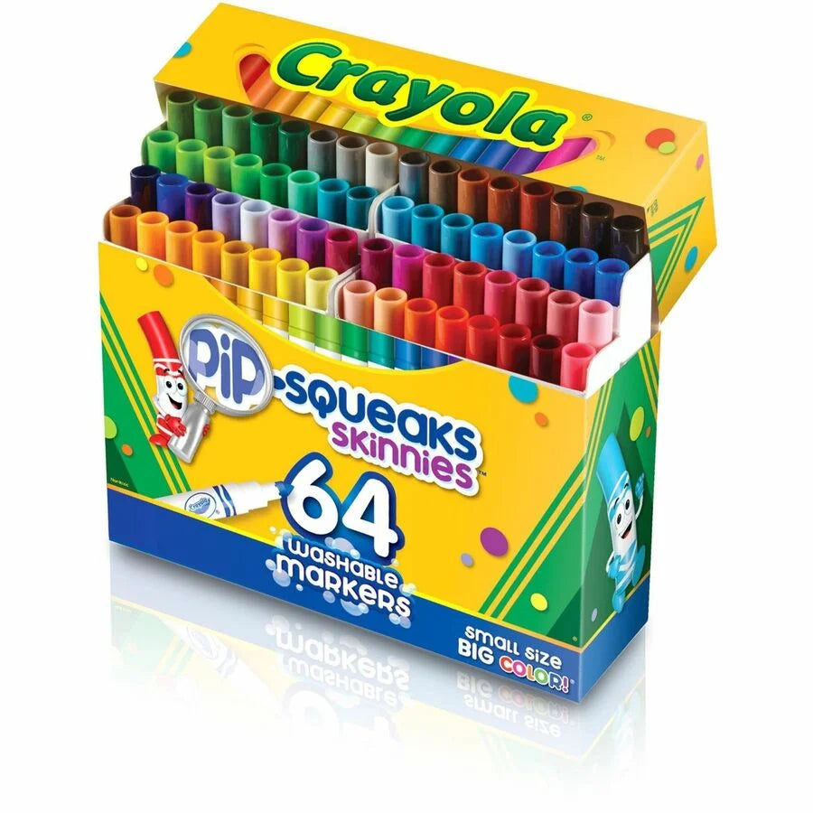 Crayola Pip-Squeaks Washable Markers - 64 Conical Point Set - Art