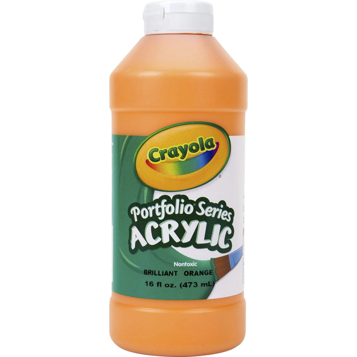 Crayola Portfolio Series Acrylic Paint: Brilliant Orange - 16 fl oz - Paint