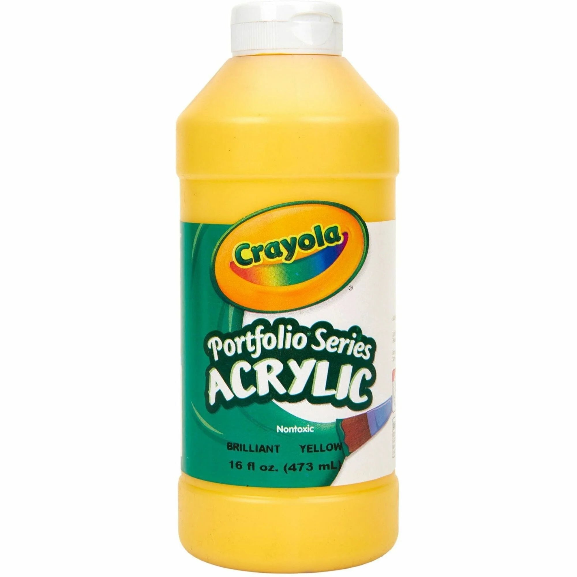 Crayola Portfolio Series Acrylic Paint: Brilliant Yellow - 16 fl oz - Paint