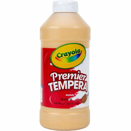 Crayola Premier Tempera Paint: Gold 16 fl oz - 1 Each - Paint