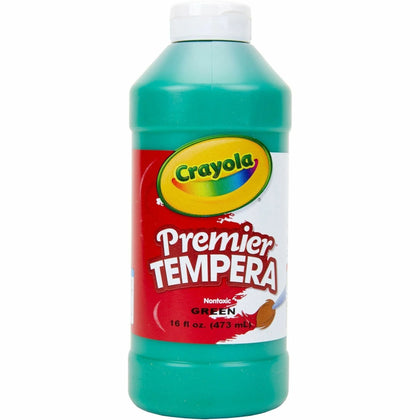 Crayola Premier Tempera Paint: Green 16 oz - Vibrant Color for Art Projects - Paint