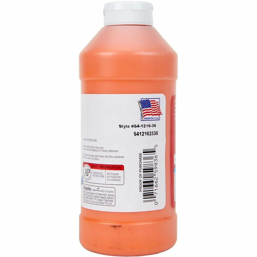 Crayola Premier Tempera Paint: Orange 16 oz - 1 Each - Paint