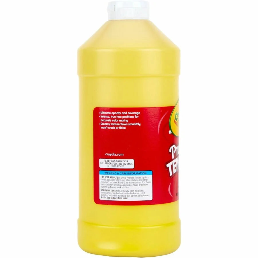 Crayola Premier Tempera Paint: Yellow 32 oz Washable - Paint