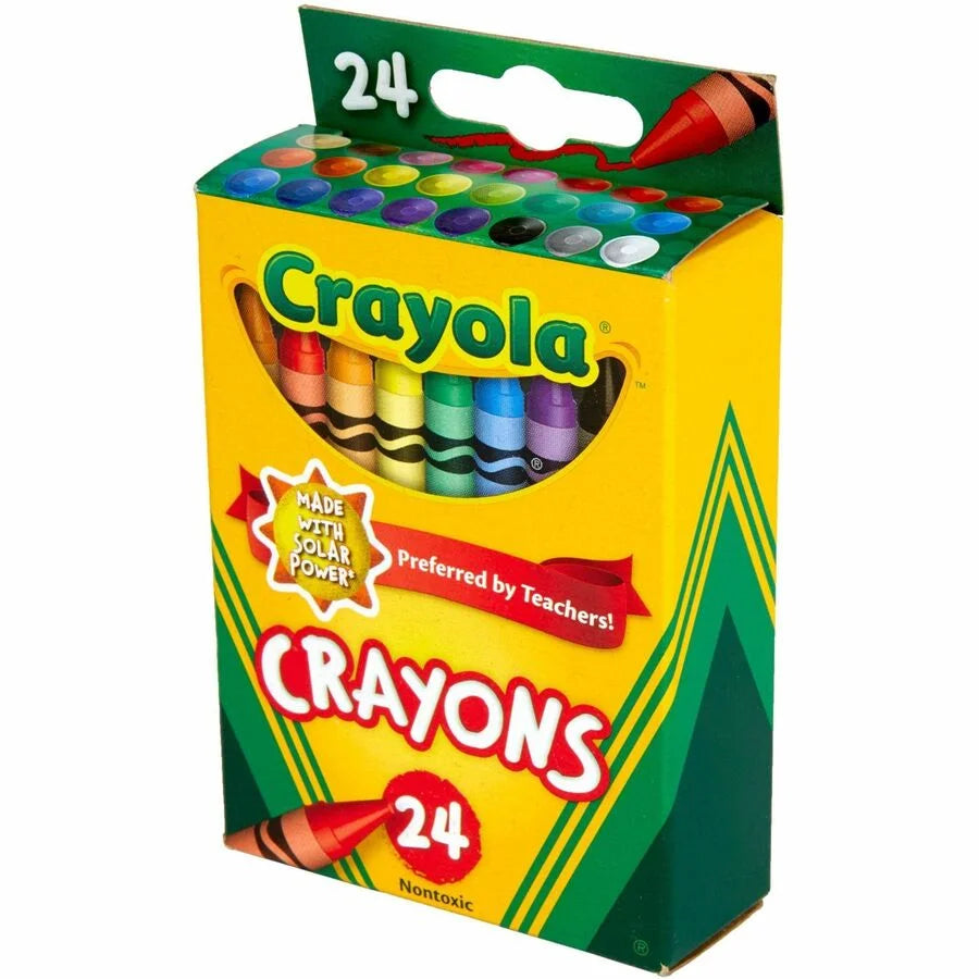 Crayola Regular-Size Crayons: Assorted Colors - 24/Box - Crayons