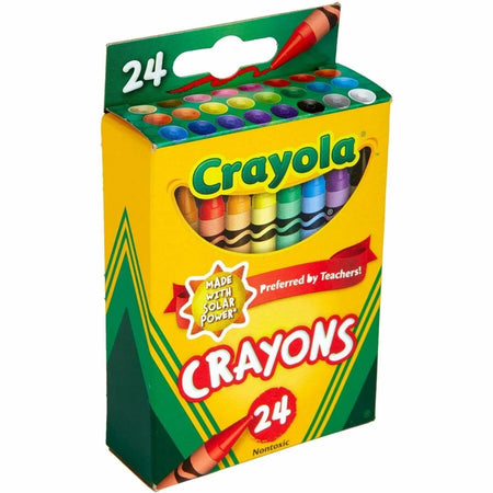 Crayola Regular-Size Crayons: Assorted Colors - 24/Box - Crayons