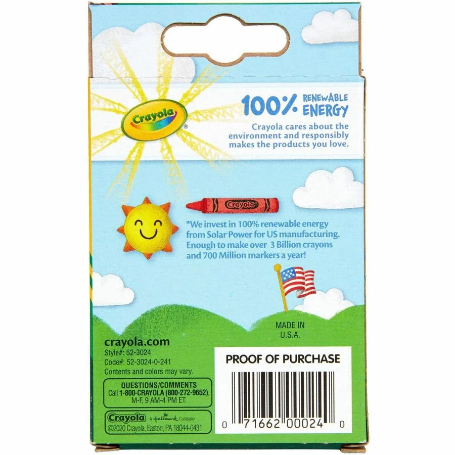 Crayola Regular-Size Crayons: Assorted Colors - 24/Box - Crayons