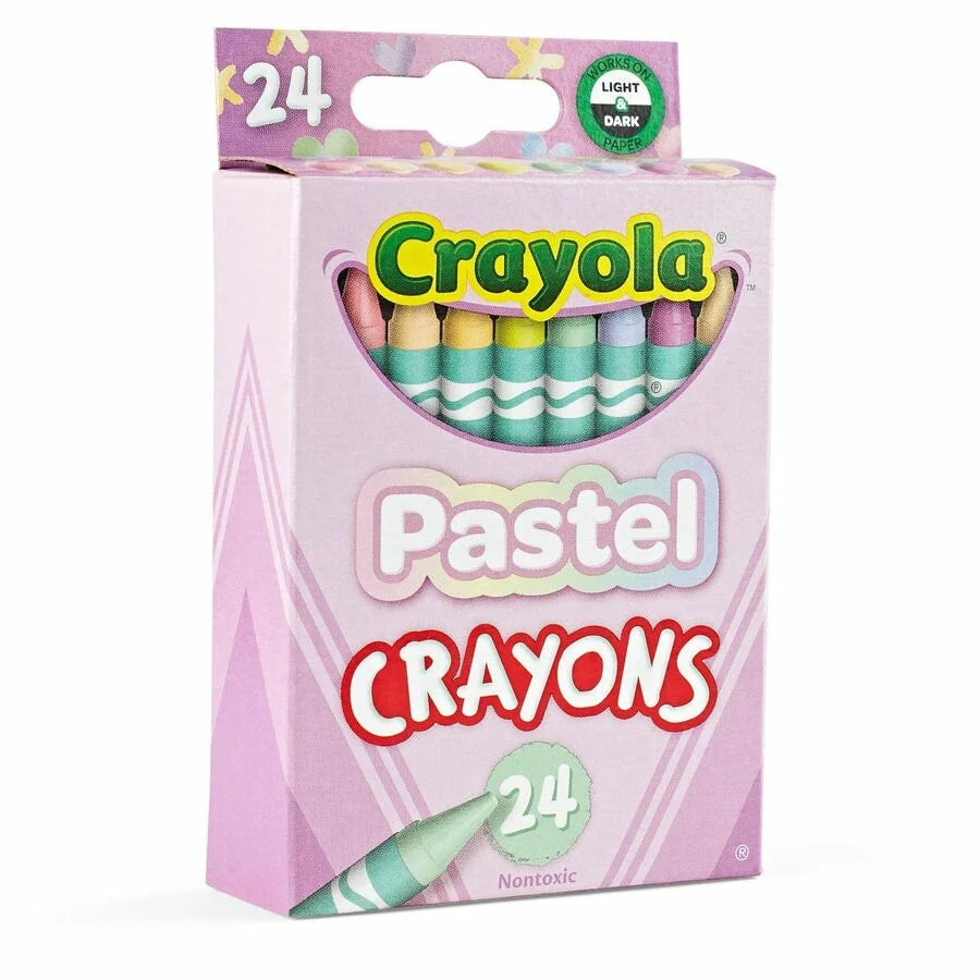 Crayola Regular Size Pastel Crayon Set - 24 Colors - Crayons