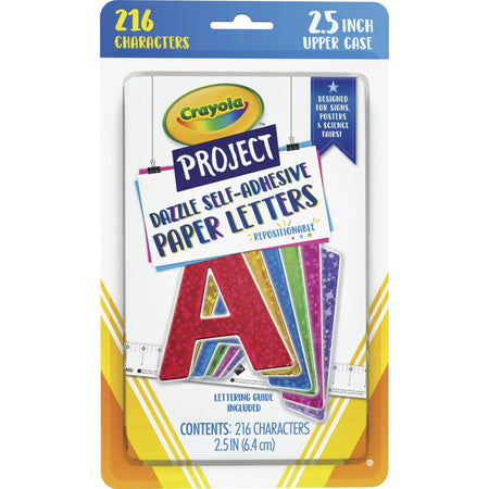 Crayola Self-adhesive Paper Letters - 2.50’’ Height - 216 Pack - & Numbers