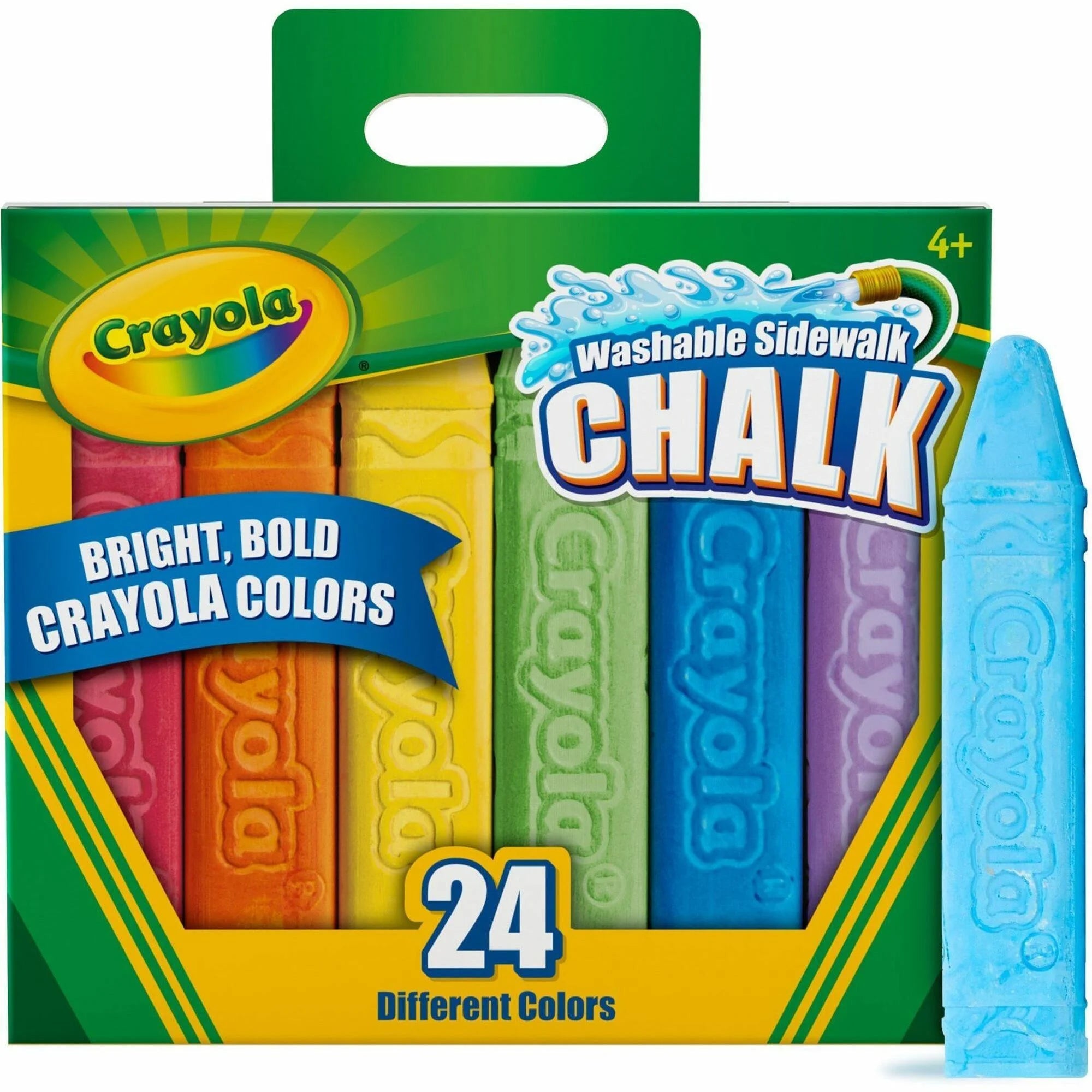 Crayola Sidewalk Chalk: Washable 4’’ Length Assorted Colors - 24/Box - Chalks
