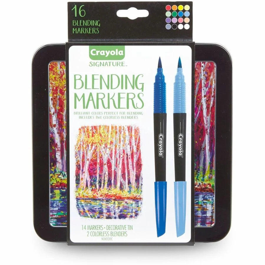 Crayola Signature Blending Markers: 16-Color Set - Art Markers