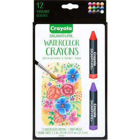 Crayola Signature Watercolor Crayons - Assorted Colors - 12 Pack