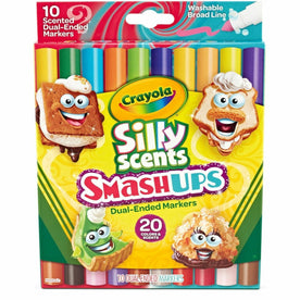 Crayola Silly Scents Dual-Ended Markers: Broad Point Washable Multi Ink - 10 Pack - Art Markers