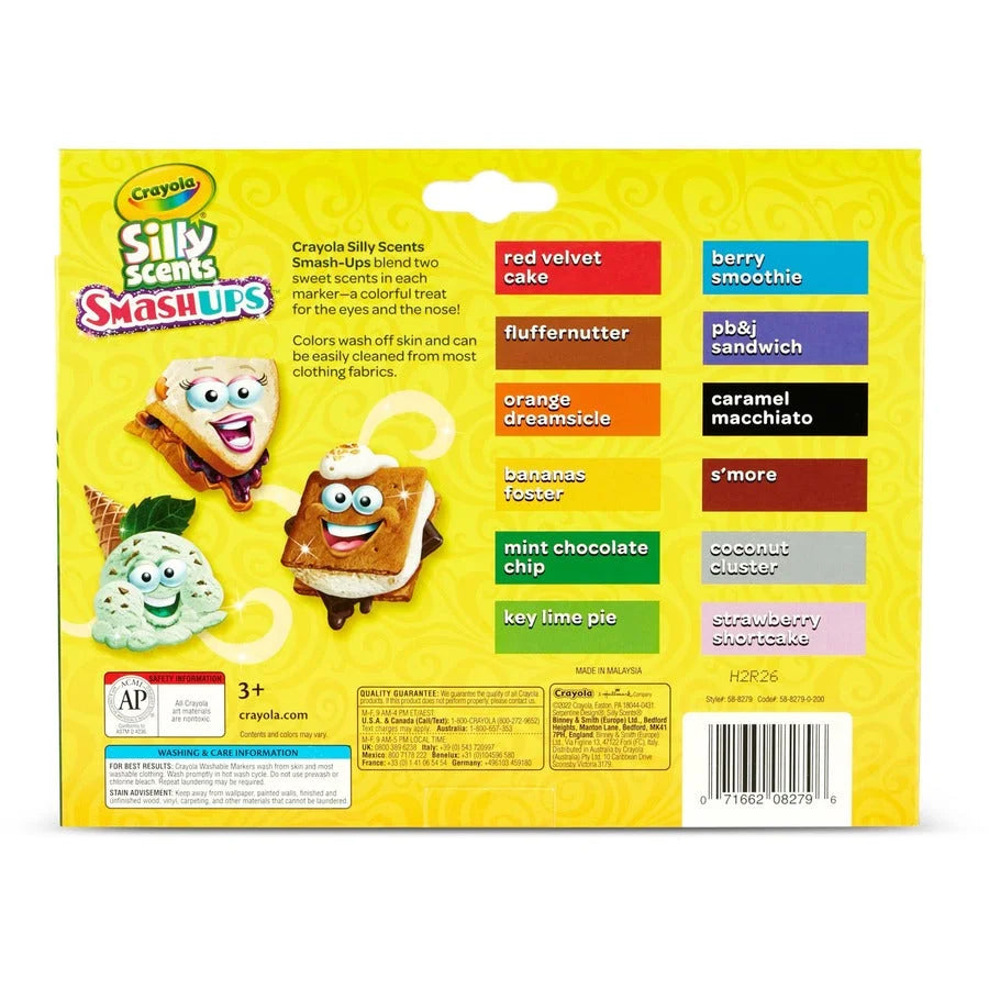 Crayola Silly Scents Slim Markers - Washable Ink - 12 Pack - Art