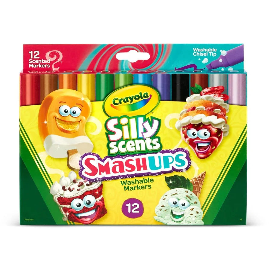 Crayola Silly Scents Slim Markers - Washable Ink - 12 Pack - Art