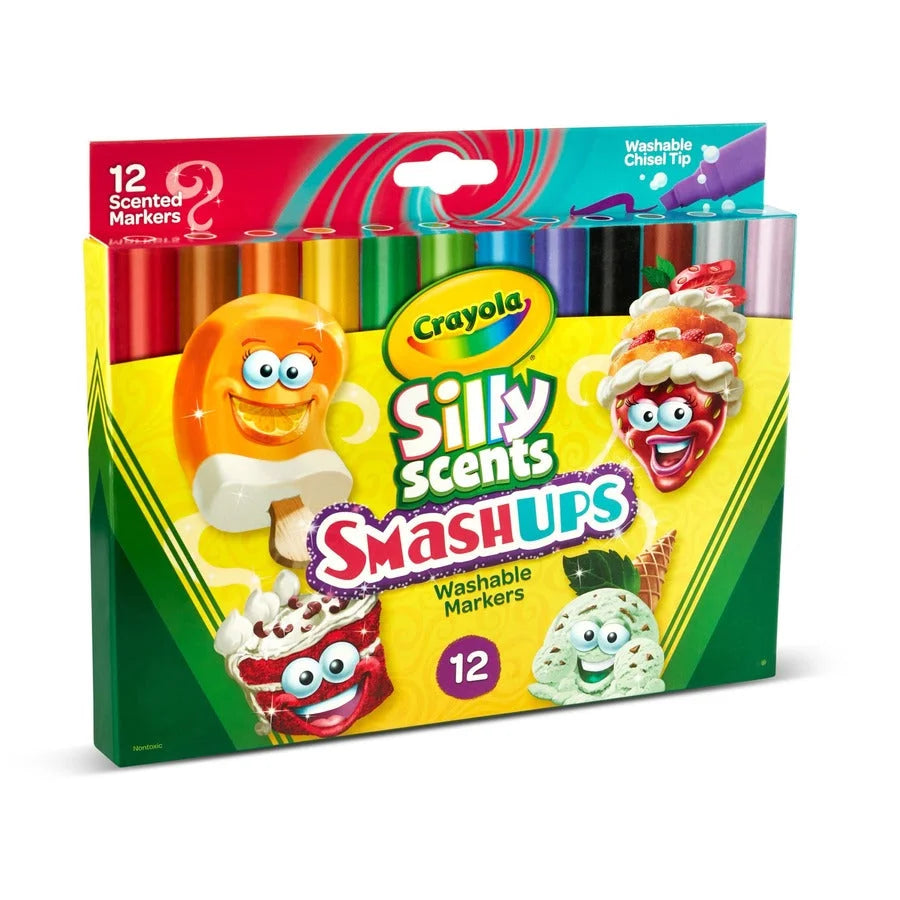 Crayola Silly Scents Slim Markers - Washable Ink - 12 Pack - Art