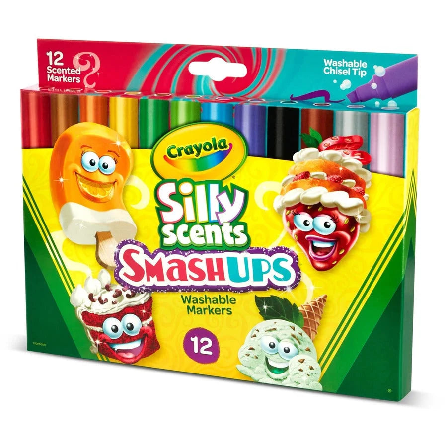 Crayola Silly Scents Slim Markers - Washable Ink - 12 Pack - Art