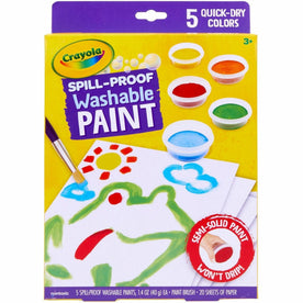 Crayola Spill Proof Washable Paint Set: 5 Color Kit
