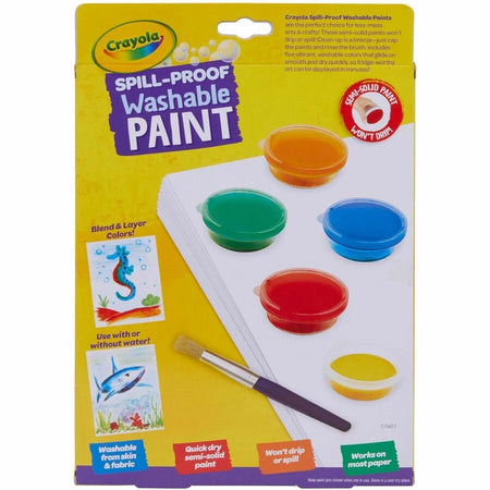 Crayola Spill Proof Washable Paint Set: 5 Color Kit