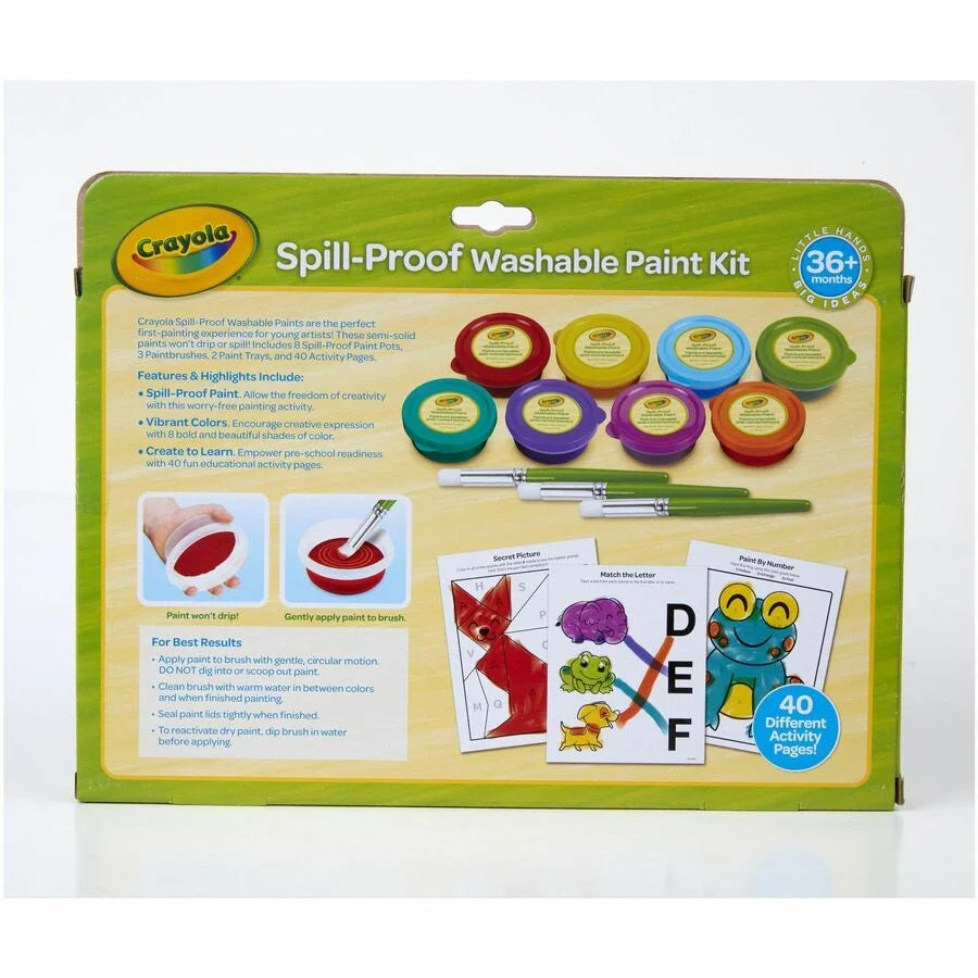 Crayola Spill Proof Washable Paint Set: Art & Craft Fun for 3-Year-Olds