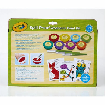 Crayola Spill Proof Washable Paint Set: Art & Craft Fun for 3-Year-Olds