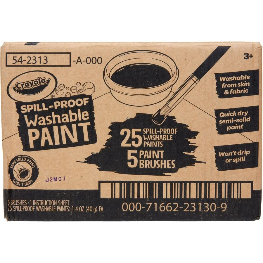 Crayola Spill Proof Washable Paint Set - Art & Craft Fun for 3-Year-Olds
