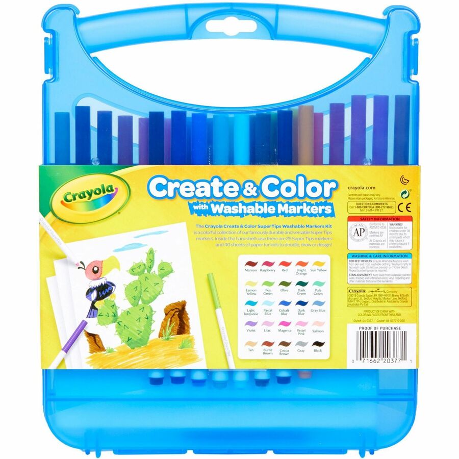 Crayola Super Tips Art Kit - Rear