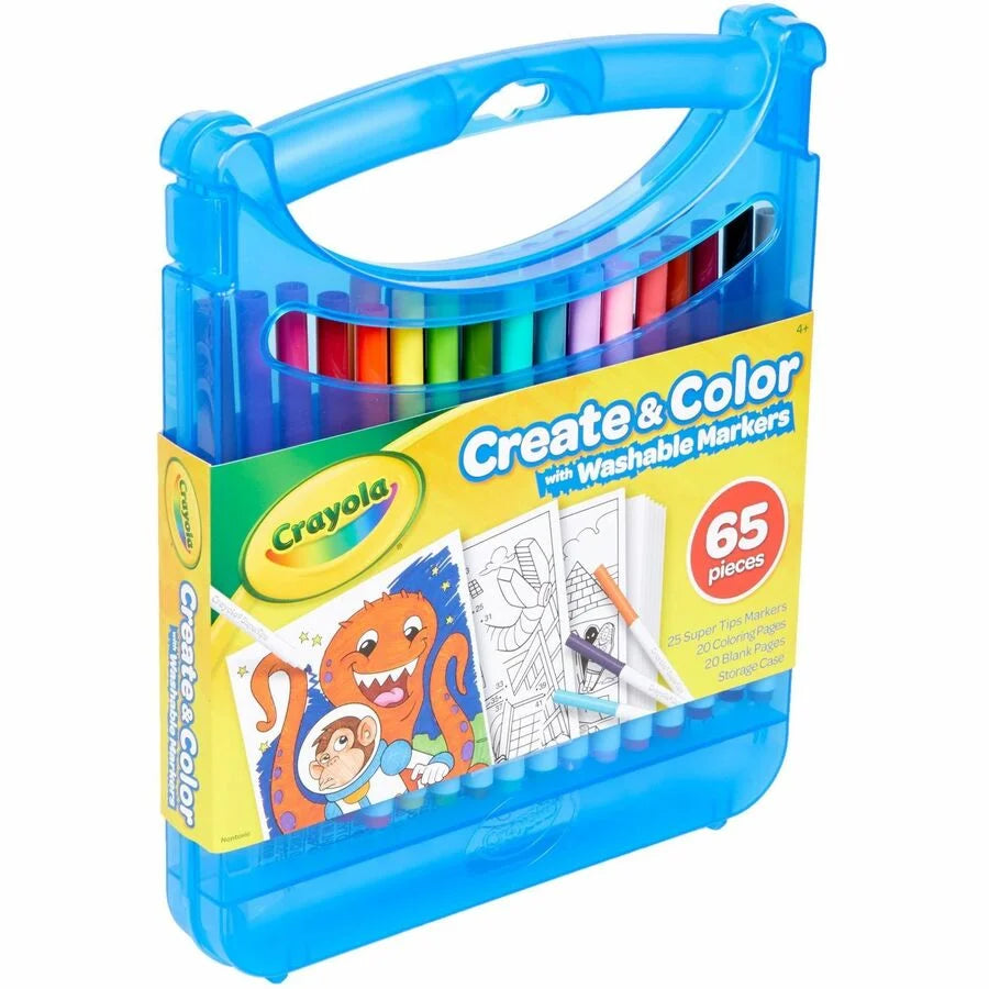 Crayola Super Tips Art Kit: Versatile 65-Piece Set for Home and Classroom - Arts & Crafts Kits/Accessories
