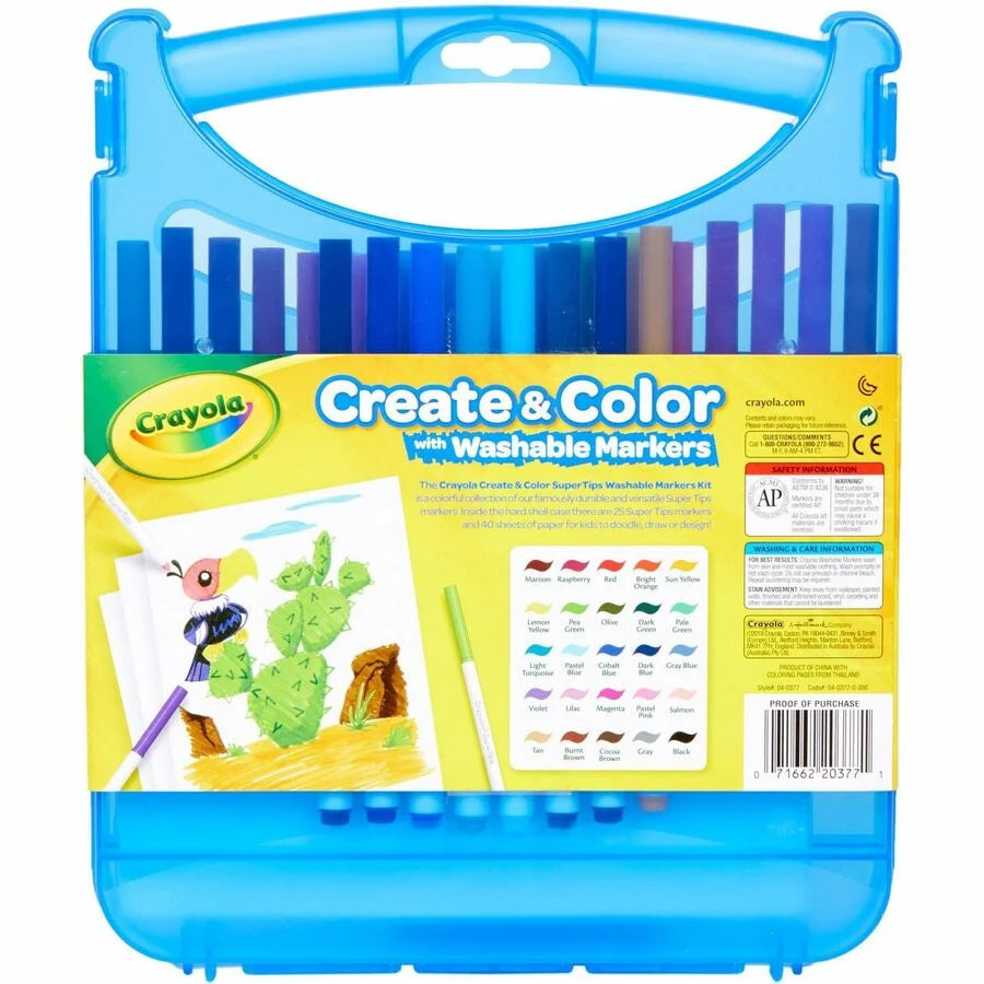 Crayola Super Tips Art Kit: Versatile 65-Piece Set for Home and Classroom - Arts & Crafts Kits/Accessories