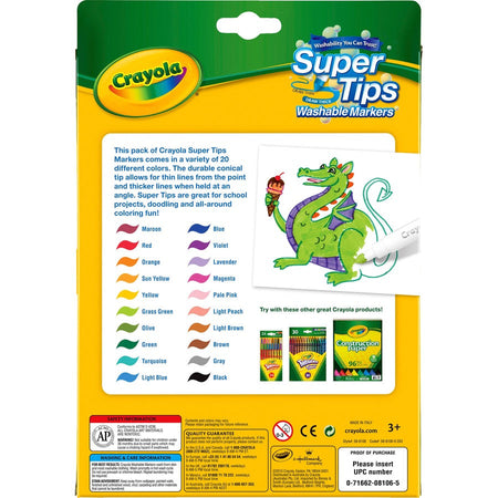 Crayola Super Tips Washable Markers - Rear