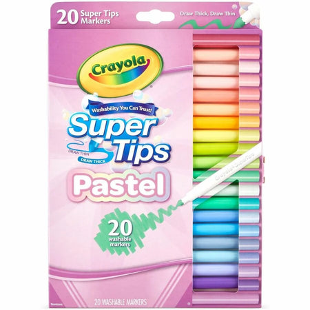 Crayola SuperTips Washable Markers - 20 Pack - Non-Toxic & Vibrant - Art
