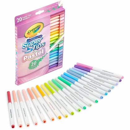 Crayola SuperTips Washable Markers - 20 Pack - Non-Toxic & Vibrant - Art