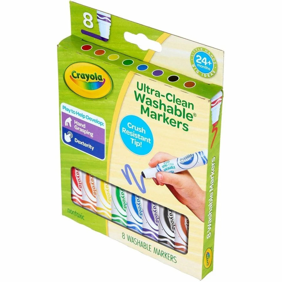 Crayola Toddler Markers: Bold Point Washable Ink - 8 Pack - Art Markers