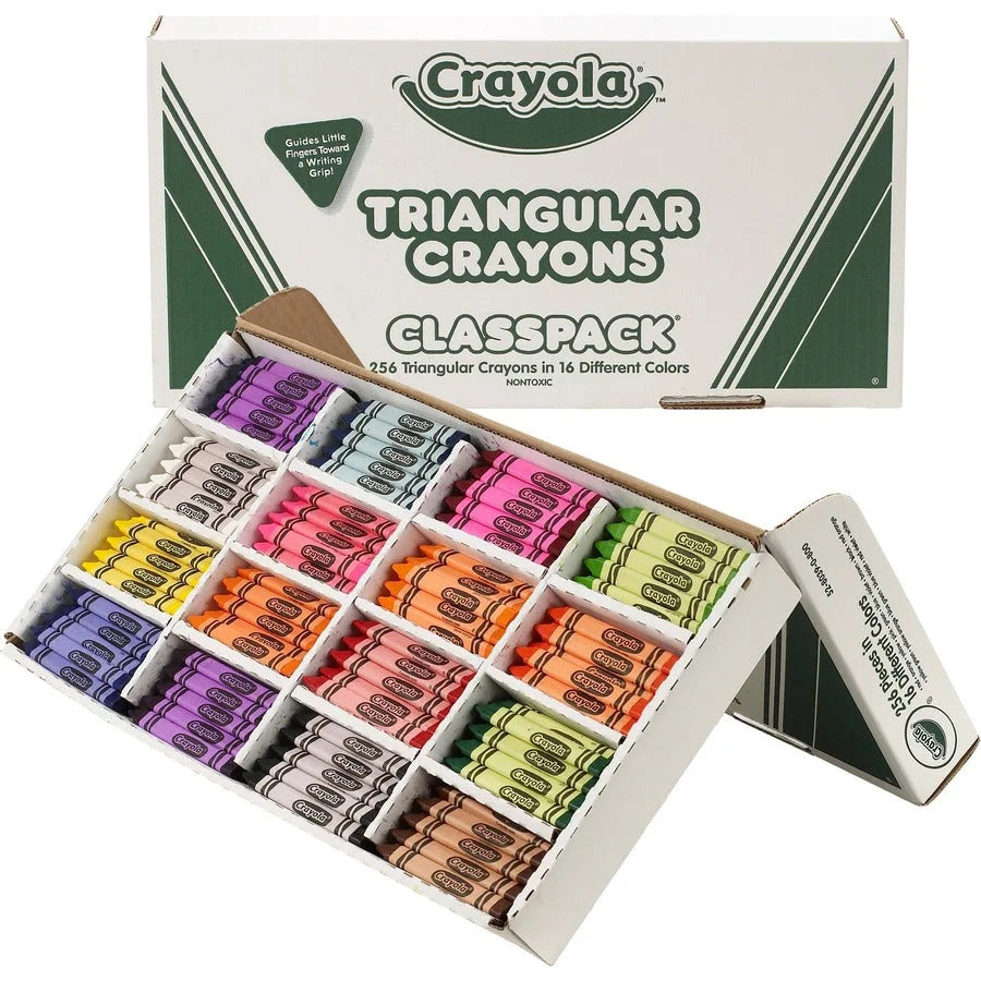Crayola Triangular Anti-roll Crayons - 256 Colors in a Box