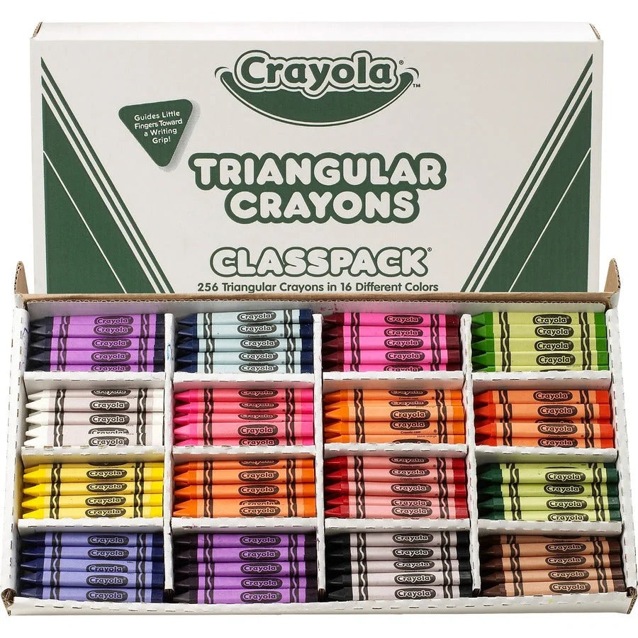 Crayola Triangular Anti-roll Crayons - 256 Colors in a Box