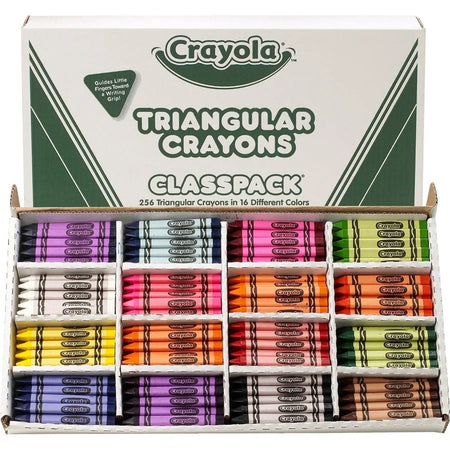 Crayola Triangular Anti-roll Crayons - 256 Colors in a Box