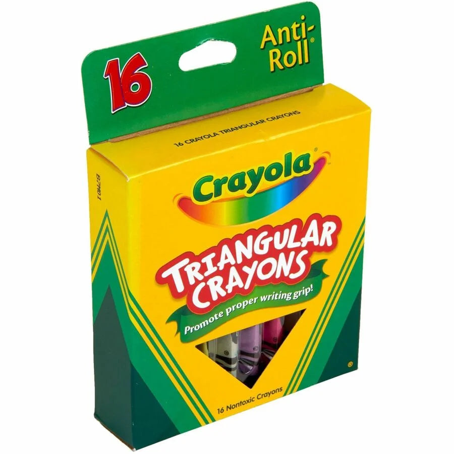 Crayola Triangular Anti-roll Crayons - Assorted Colors - 16