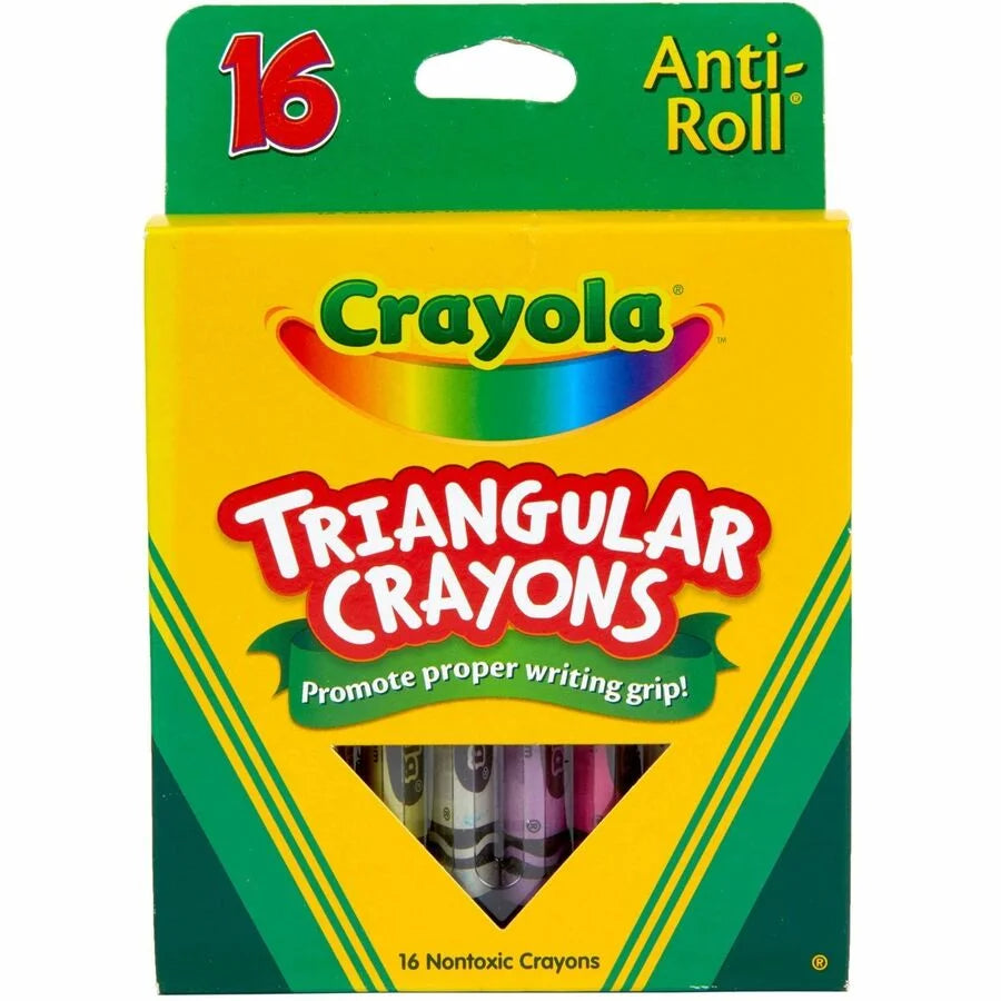 Crayola Triangular Anti-roll Crayons - Assorted Colors - 16