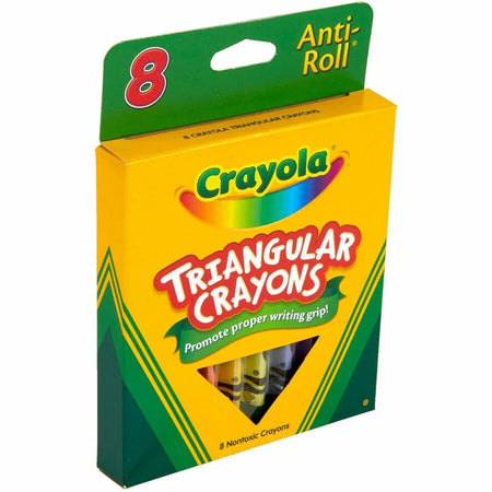 Crayola Triangular Anti-roll Crayons - Assorted Colors - 8