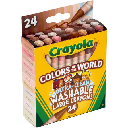 Crayola Ultra-Clean Washable Large Crayons - Assorted Colors - 24 Pack