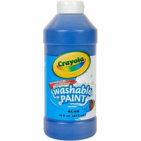 Crayola Washable Blue Paint - 16 oz - Non-Toxic - 1 Each