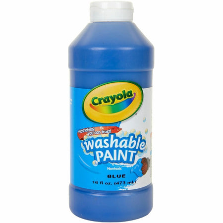 Crayola Washable Blue Paint - 16 oz - Non-Toxic - 1 Each