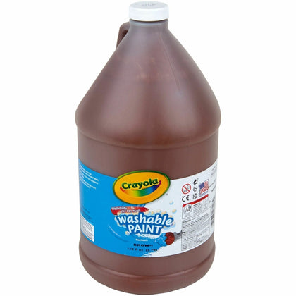 Crayola Washable Brown Paint - 1 Gallon - Non-Toxic - Each
