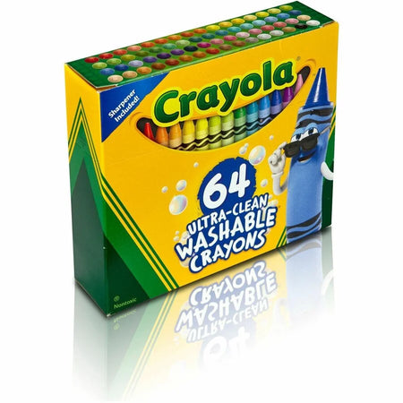 Crayola Washable Crayons: Assorted Colors - 64 Pack - Crayons
