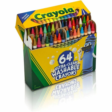 Crayola Washable Crayons: Assorted Colors - 64 Pack - Crayons