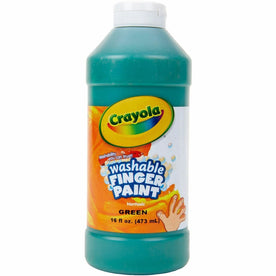 Crayola Washable Finger Paint: Green 16 fl oz - Non-Toxic & Easy to Clean - Paint