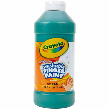Crayola Washable Finger Paint: Green 16 fl oz - Non-Toxic & Easy to Clean - Paint