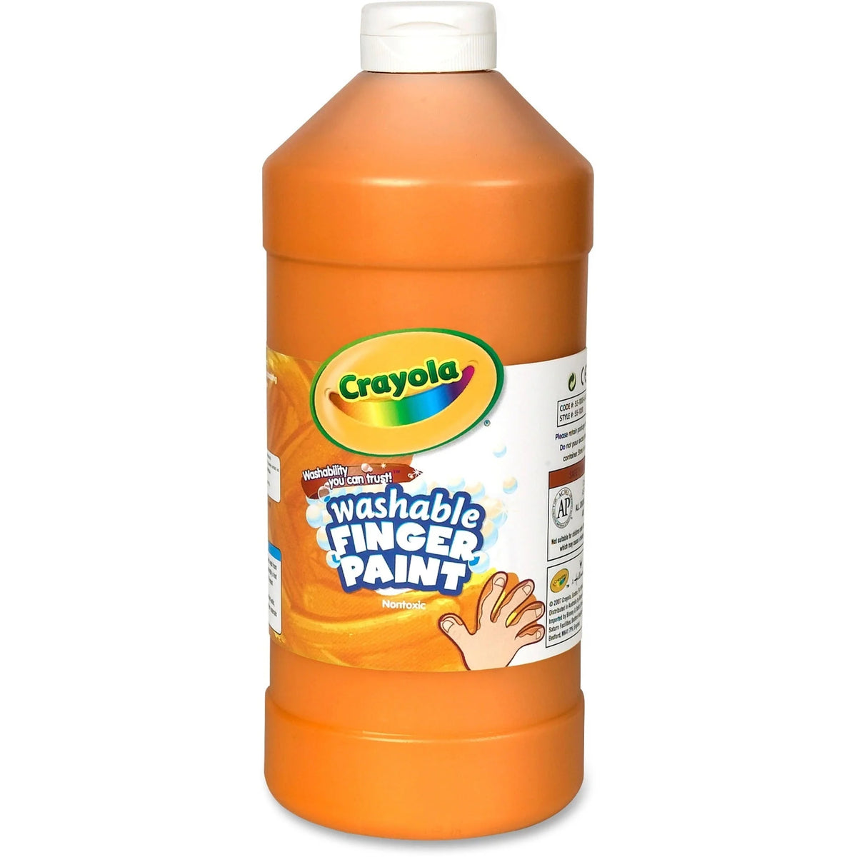 Crayola Washable Finger Paint: Orange 2 lb - Non-Toxic Easy Clean-Up - Paint