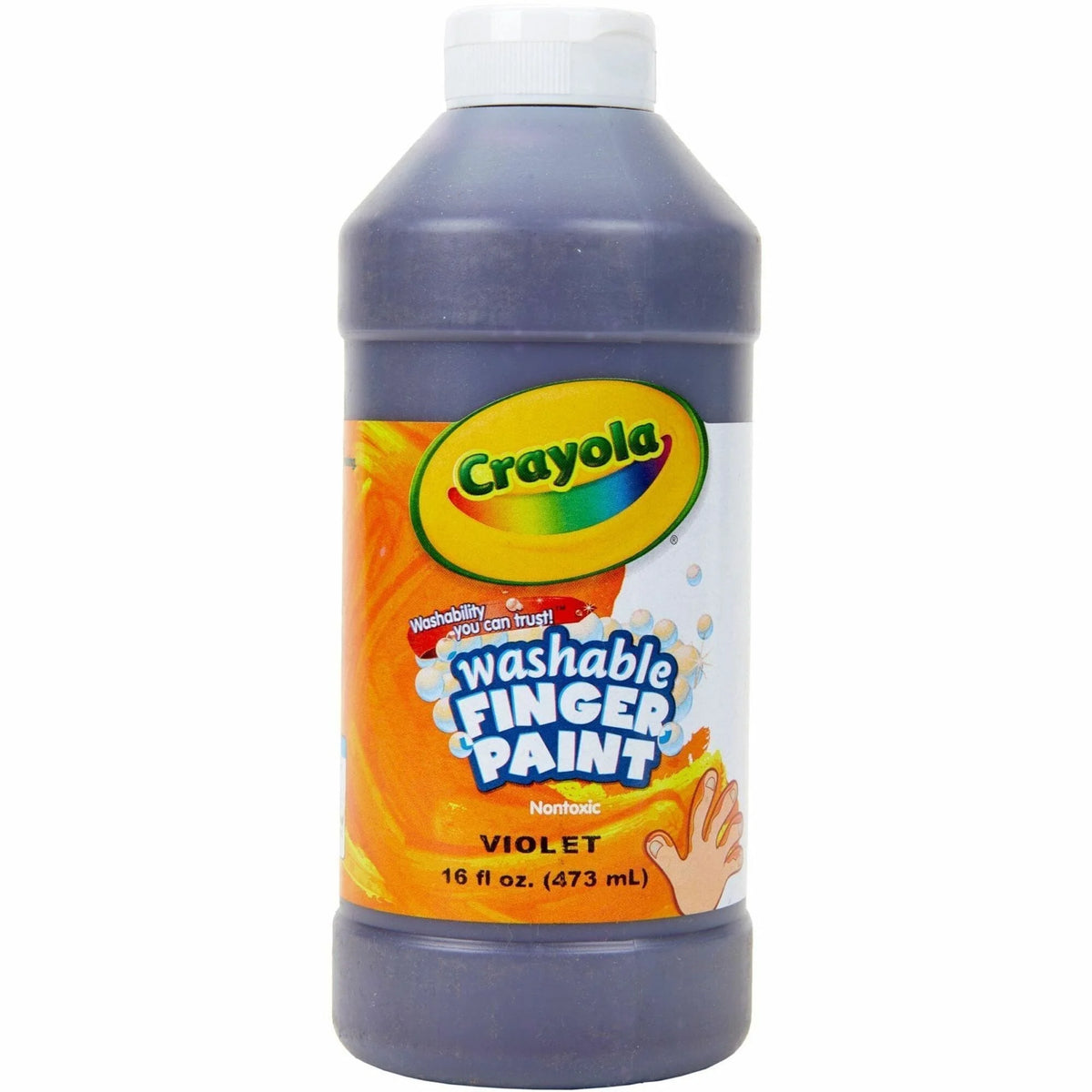 Crayola Washable Finger Paint: Violet 16 oz - Non-Toxic Paint